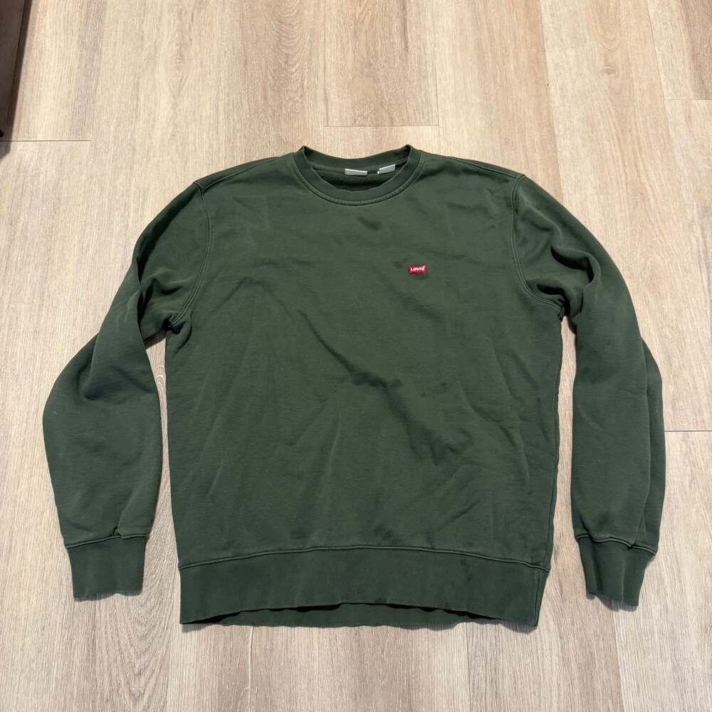 Levi's Men's Bailey Logo Crew-neck Sweatshirt, Olive Night